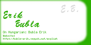 erik bubla business card